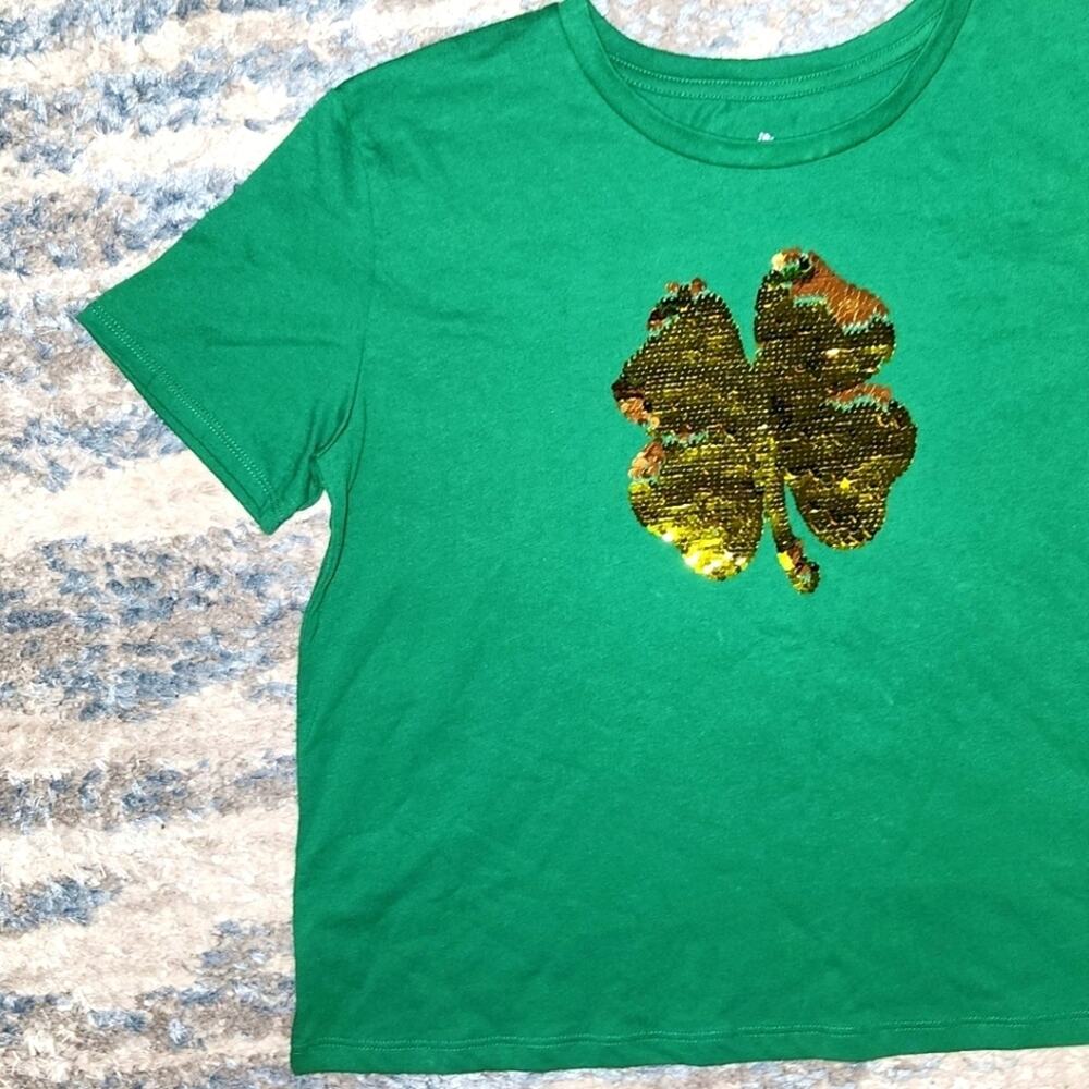 Celebrate St Patrick's Day Girls XL Top EUC